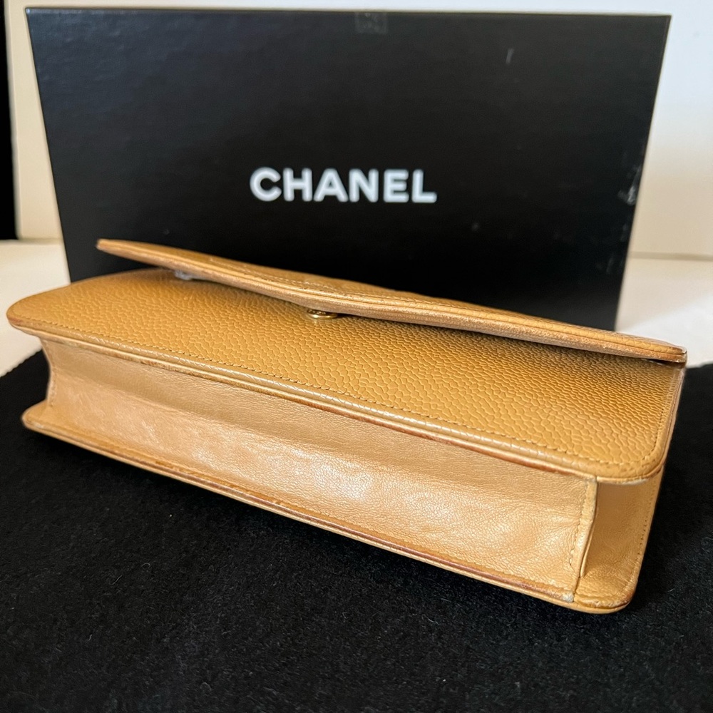CHANEL Tan Leather Wallet on Chain - Picture 7 of 15